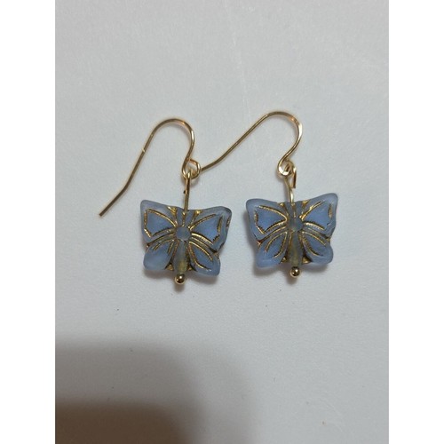 New czech glass blue - czech, butterfly