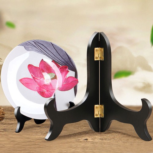 Black 5in wooden - 5in, plate