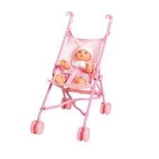 DOLL stroller pushchair buggy 4 x double wheels Christmas Toys games playsets