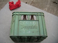 devenish beer crate with 12 labeled bottles