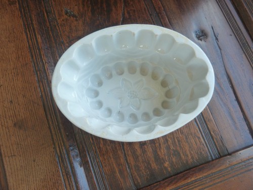 Vintage white glazed jelly - vintage,