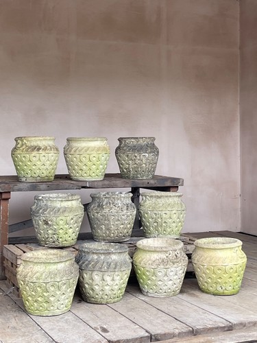 Stone planters vintage - planters,