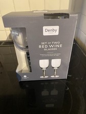 Denby Jet Red  Wine Glasses