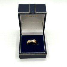 Stunning RARE 15ct Yellow Gold & Diamond Chester Hallmark Buckle Ring