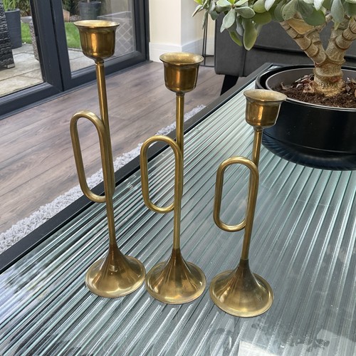 Vintage brass candlesticks - vintage,