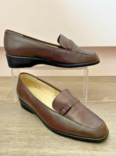 Lady X Comfort shoes Brown Leather Loafer style UK 6 Vintage Clarks K Shoes