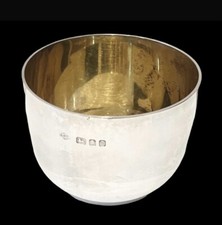 Superb Hallmarked Heavy Silver No Spill Rocking Tumbler 112.4g 1993 London NB471