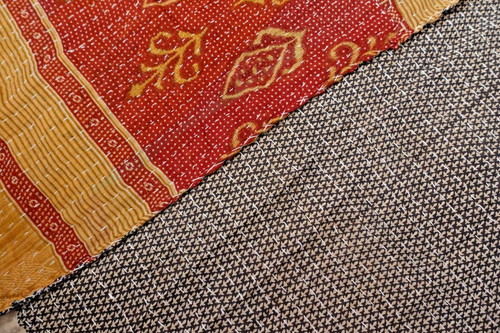 Vintage sari throw - sari, reversible