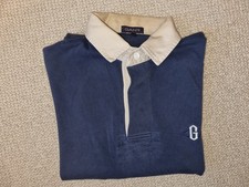 Gant Men's Rugby Shirt Blue - size M feels more like an XL
