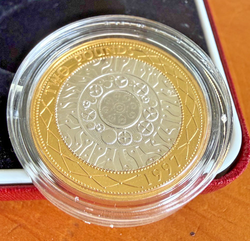 1997 silver proof piedfort 2 - piedfort, £2