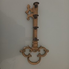 Brass Key Holder Vintage Wall Mounted with 4 Hooks