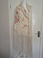 Vintage Embroided Silk Floral