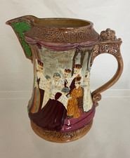 LARGE QUEEN ELIZABETH II CORONATION 1953 H21cm JUG BURLEIGH WARE E T BAILEY