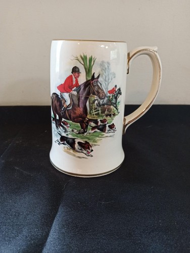 Vintage hunting scene - vintage, tankard