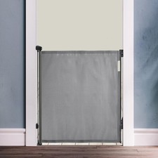 Dreambaby Retractable Pet Gate Glide and Hide Up To 140cm Wide, Black Grey White