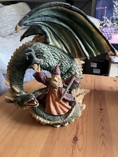 Resin Merlin And Dragon Ornament
