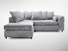 BRAND NEW - British Handmade CHENILLE Corner Sofa + 3 & 2 SEATER