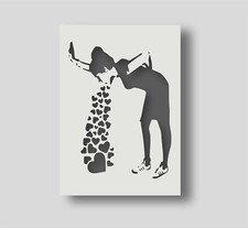Banksy Love Sick Stencil for home decor, DIY Graffiti, Wall art,