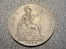 1934 George 5th Penny  Nice