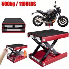 Stable 500kg Motorcycle Lift Scissor Motorbike Vehicle Lift Stand Jack 1100LBS