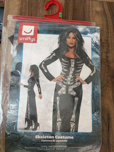 Smiffys skeleton costume black - smiffys,