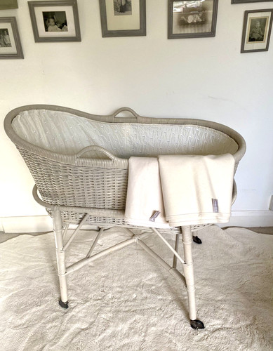 Vintage wicker baby - baby, on