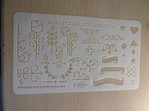 Small reusable plastic stencil - reusable,