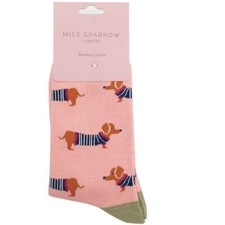 MISS SPARROW Dachshund Socks