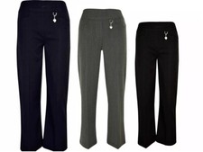 GIRLS HALF ELASTICATED SCHOOL TROUSERS WITH HEART PENDANT SCHOOL UNIFORM