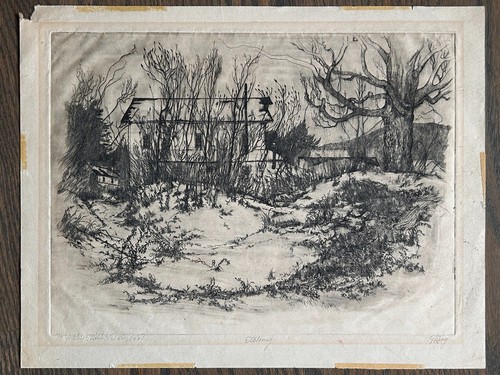 Original pencil signed etching - original,