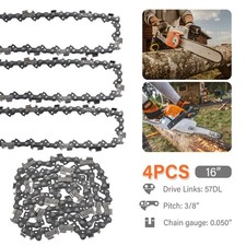 4 Pack 12/14/16/18/20 inch Chainsaw Saw Chain Parts Tool Chainsaw Blade New UK
