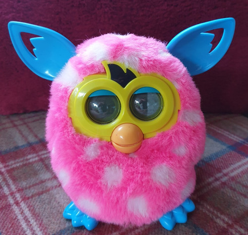 Furby boom pink white - white, polka