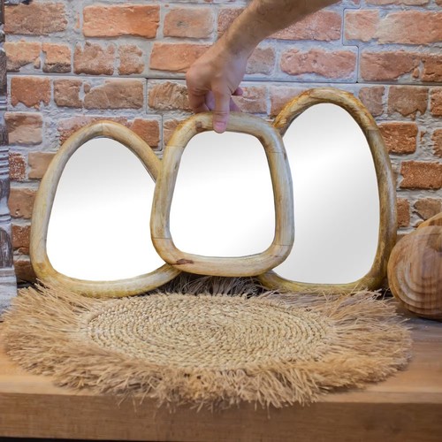 Set pebble shaped mirrors - 3,