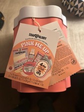 Soap and & Glory Original Pink Me Up Tin Body Wash Gift Set 4 Minis NEW