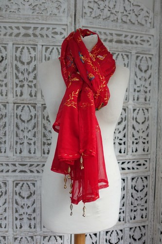 Red phulkari vintage