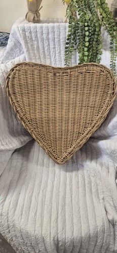 Vintage wicker heart shape - vintage,