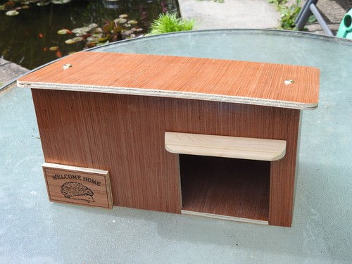 Wooden hedgehog house - hedgehog,
