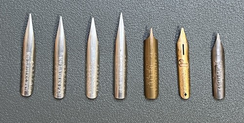 Vintage pen nibs selection - vintage, of