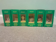 COMPLETE SET 7 Tetley Tea Folk Houses, 6 are boxed 
