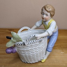 Vintage Boy With Basket