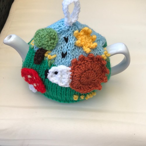 Hand knitted hedgehog tea cosy - knitted,