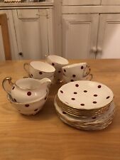 Red Polka Dot Royal Vale Bone China 20 Piece Set