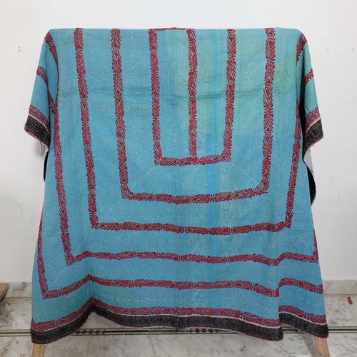 Boho kantha quilt handmade - quilt,