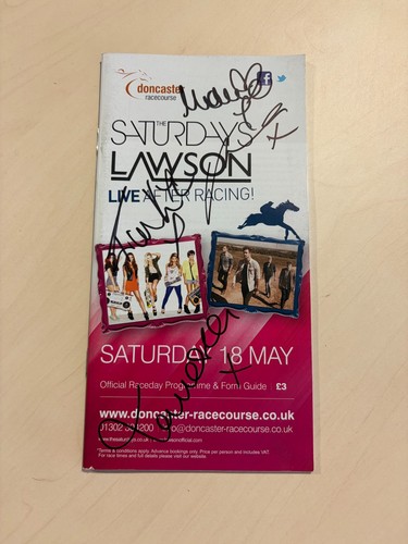 The saturdays signed racecard - the,