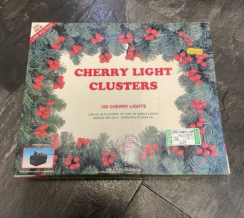 100 cherry light cluster xmas - cherry,