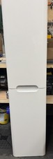 White Gloss Tall Wall Mounted Bathroom Storage Cabinet 2 Door
