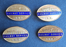 4 x WW2 Railway Service Badges "Big Four" GWR SR LMS and LNER. WWII War Service