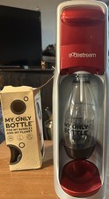 SODASTREAM ~ Grey & Red Soda Stream Gas Bottle & 2 Bottles
