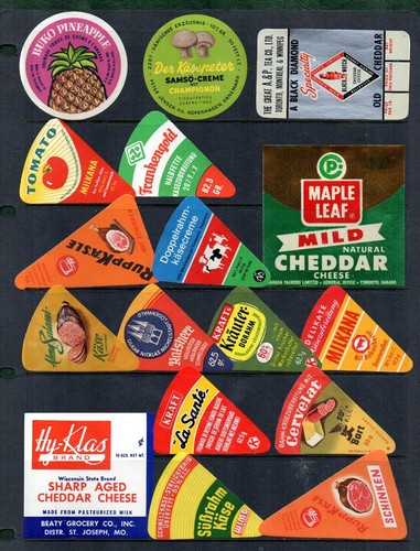 Cheese labels all different