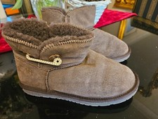 Bonova womens brown sherling boots size 5 uk 38 euro